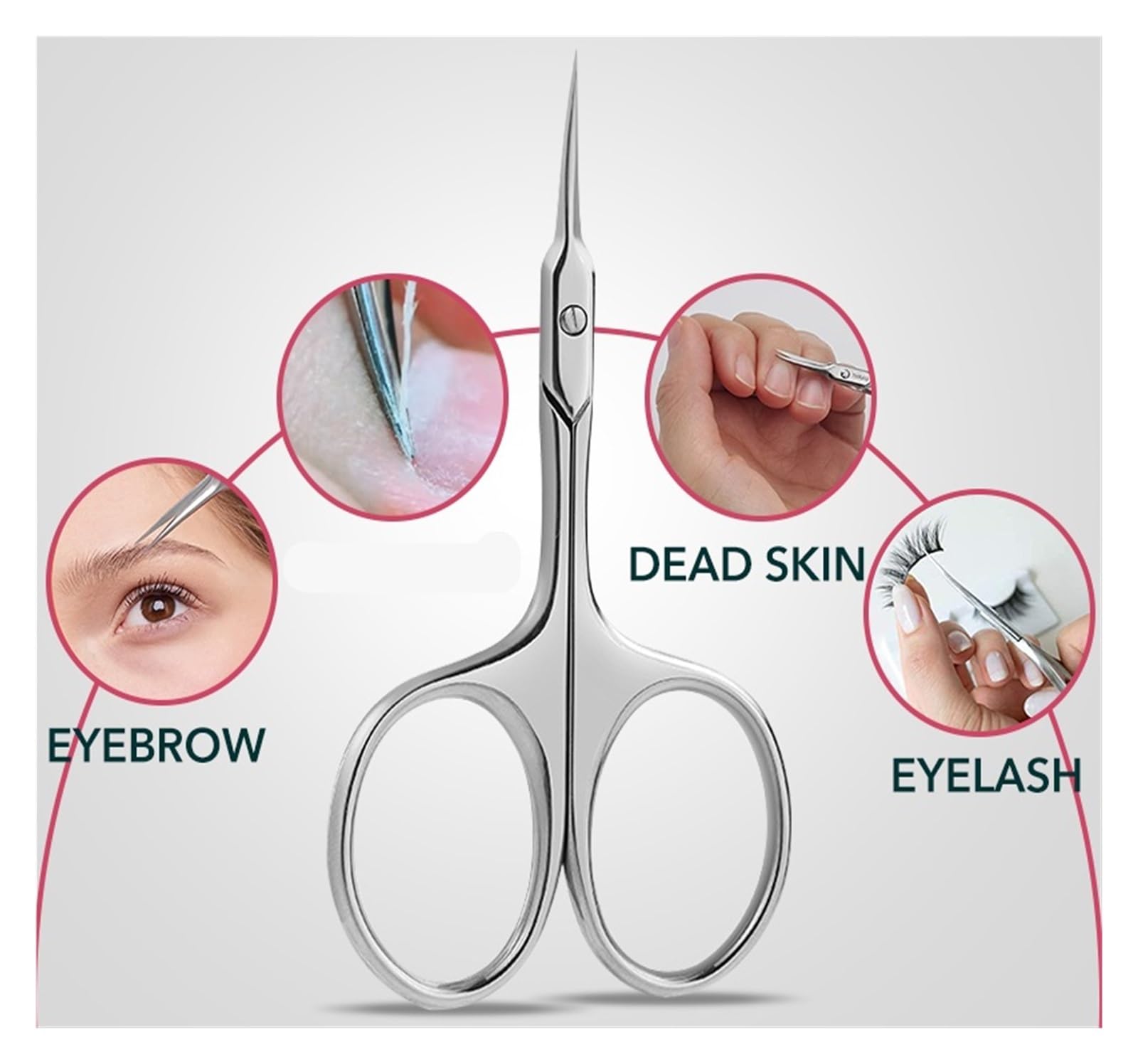 1 Stück Nagelhautschere Nipper Abgestorbene Haut Schere Edelstahl Maniküre Pediküre Werkzeuge Tragbarer Peeling Nagel Trimmer(Multi)