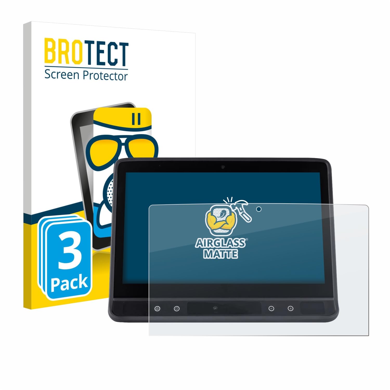 brotect 3 Pezzi Pellicola Vetro per Tobii Dynavox TD I-16 | Opaca Protezione Schermo Made in Germany, Anti-Riflesso Durezza 9H Anti-Graffio