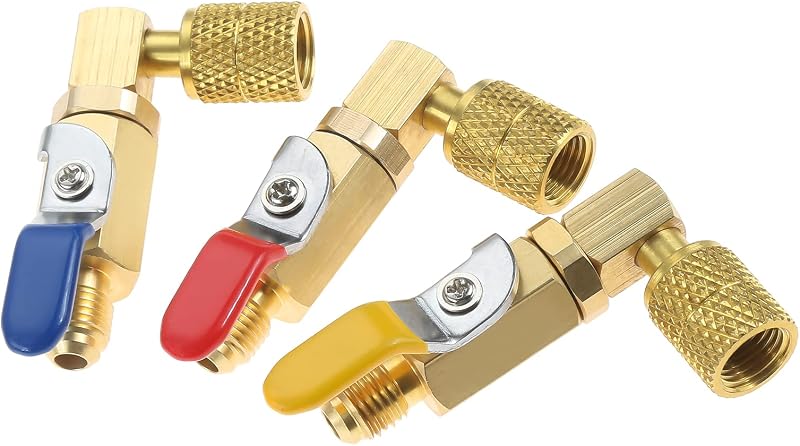 Kit de Válvulas de Esfera para Refrigerante Mtsooning 90° SAE – 3 unidades