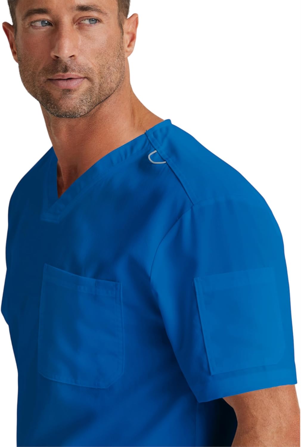 Grey's Anatomy Men's GRT091 Evan Top 2 Pocket V-Neck Scrub Top - Image 2