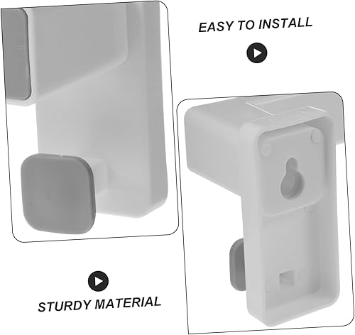 Miniatura 4 de Housoutil Toallero de pared para baño, material de polipropileno montado en la toalla, fácil de limpiar, moderno, ahorrador adecuado para azulejos