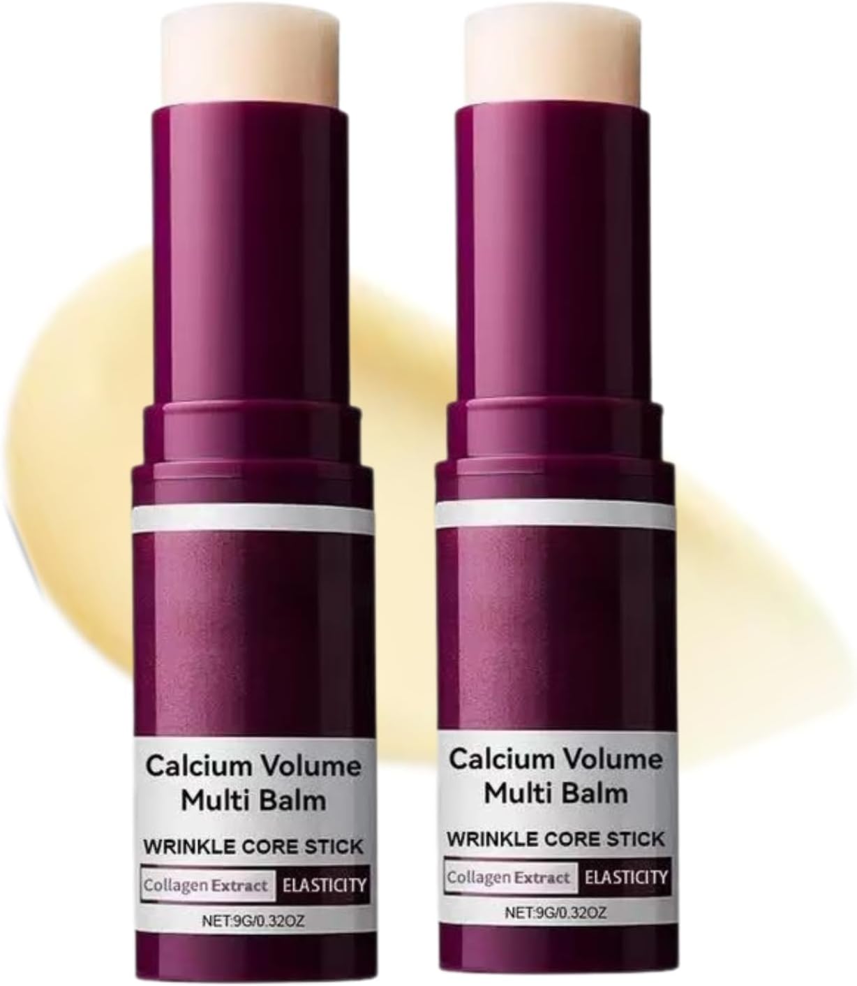 2PCS Korean Collagen Moisturizing Stick，Pure Collagen Wand,Calcium Volume Multi balm,Wrinkle Core Stick,Calcium Multi-Effect Moisturizing Cream,Anti-aging, Suitable for Eyes, Face, Neck,Lip