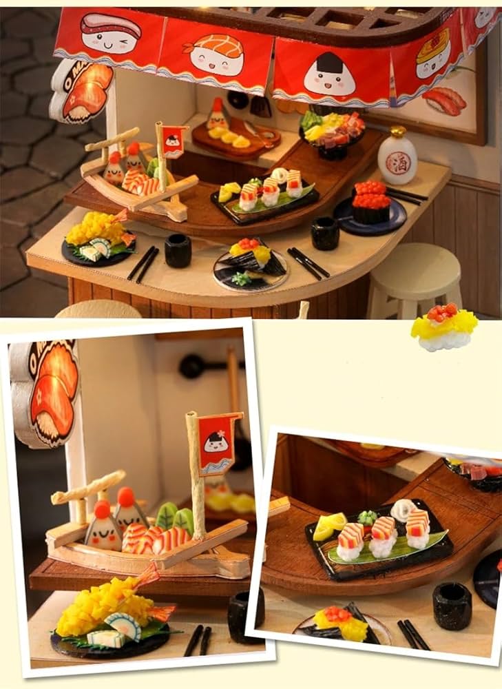 ゆうあ　ミニチュアハウス Amazon | DIYミニチュアハウスキット、LED付きミニハウス