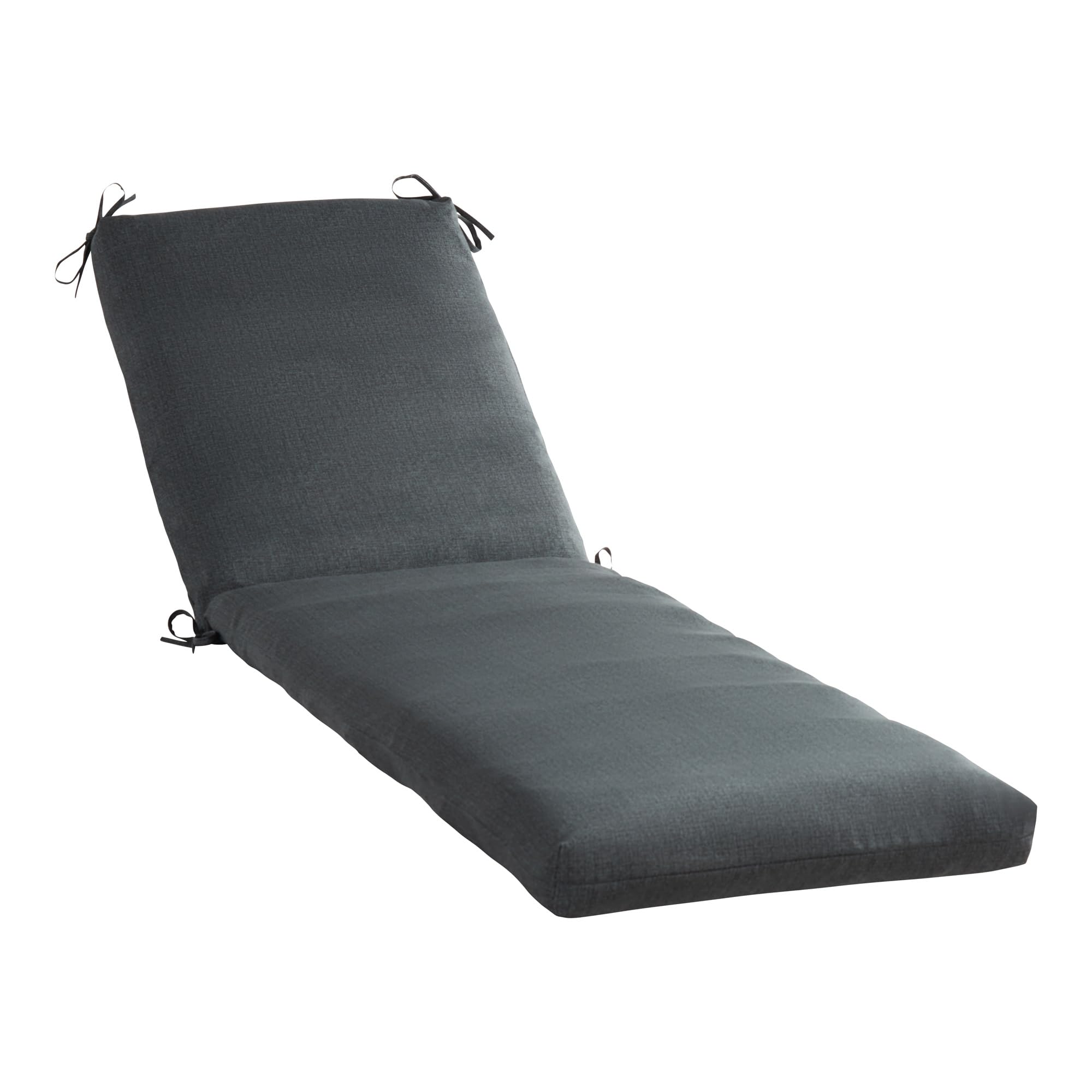 Greendale Home Fashions Outdoor Reversible Chaise Lounge Chair Cushion, Graphite