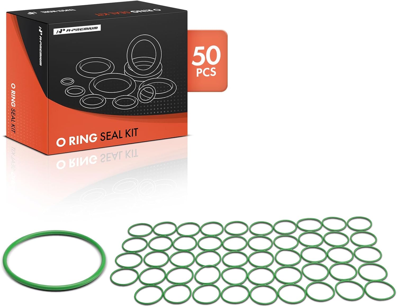 A-Premium Universal AC System Repair Kit, Exact ID (55.25±0.43mm) Exact CS (2.62±0.08mm), HNBR, 50Pcs