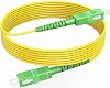RamboCables 3ft1m Fiber Optic Cable Singlemode SCAPC to SCAPC OS2 Simplex 9125μm LSZH FTTH Yellow OD 2.0mm
