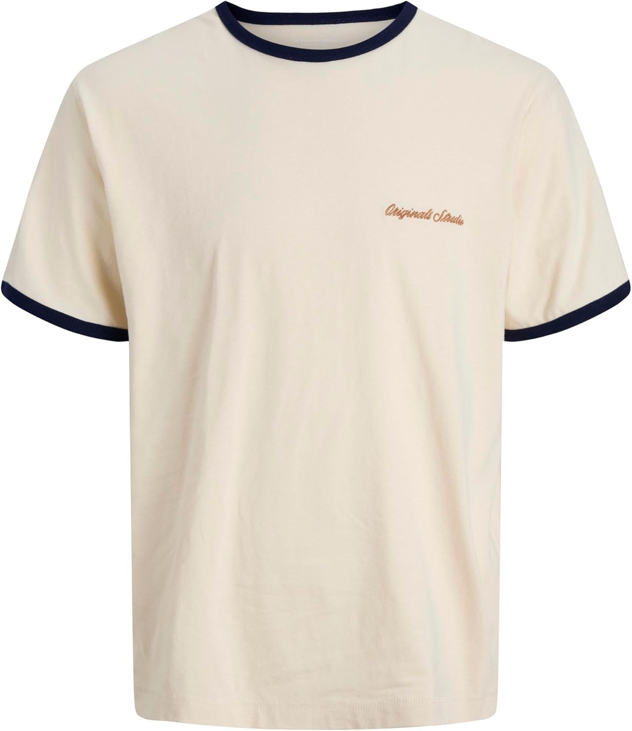 JACK & JONES Men’s Jornorrebro Ringer Tee SS Crew Neck