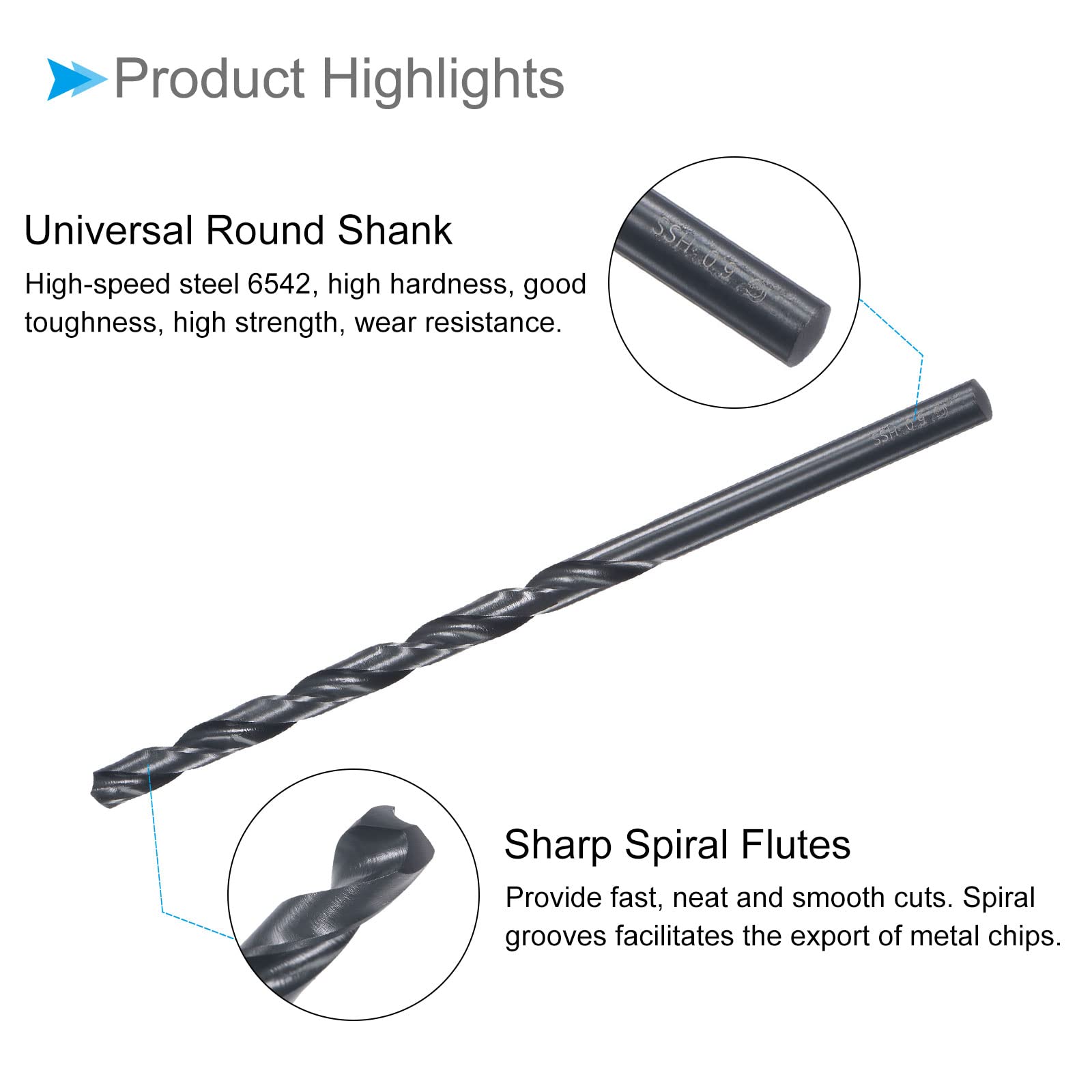 Punte Trapano A Rotazione 6mm Extra Lunghe - Acciaio Alta Velocità, Per Metallo E Legno - Foto 7