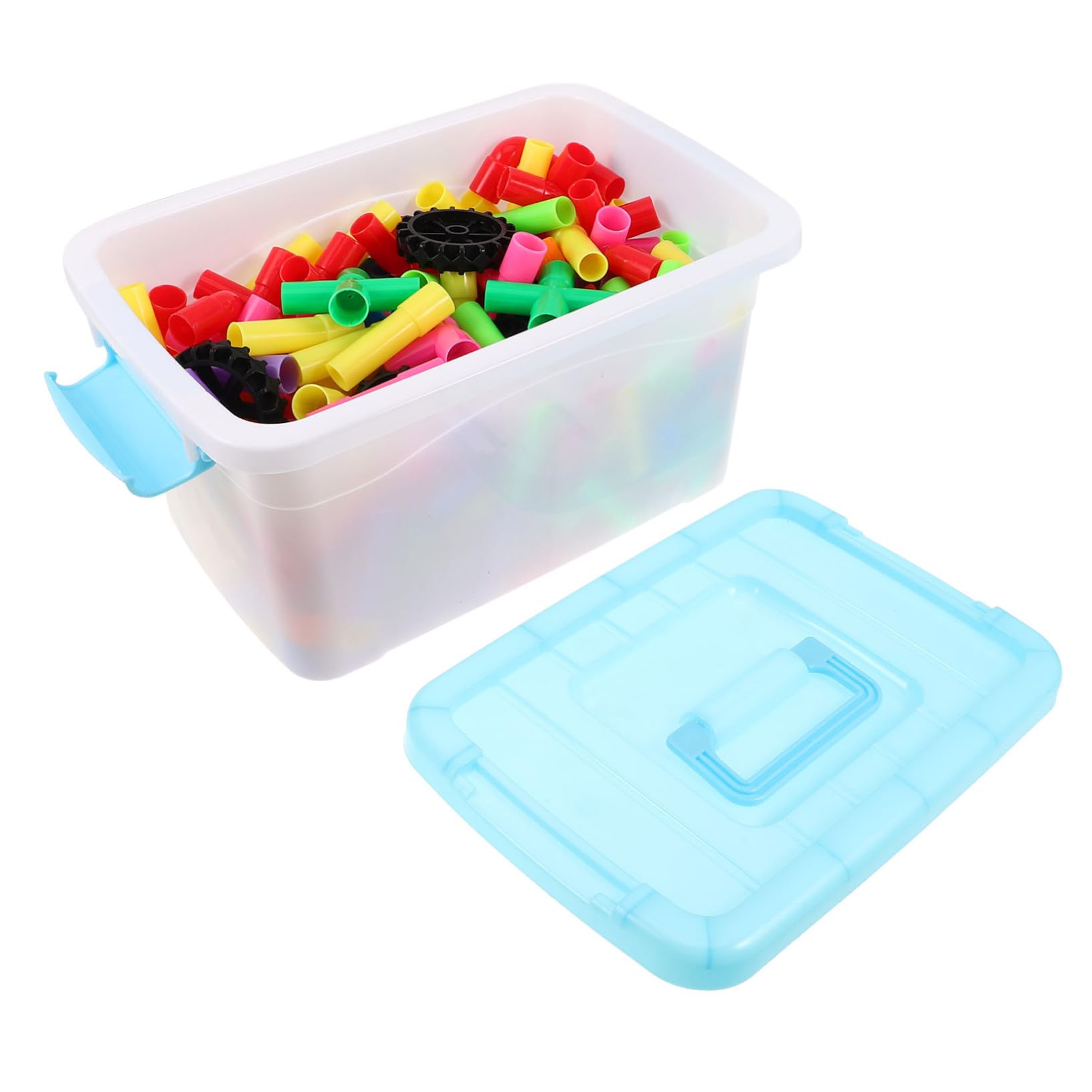 NOLITOY Rohrbausteine für Kleinkinder Steckbausteine mit Großen Bauteilen Pädagogisch Wertvolles Spielzeug für Frühe Kindheit Konstruktionsbausteine zum Zusammenbauen Lernspielzeug