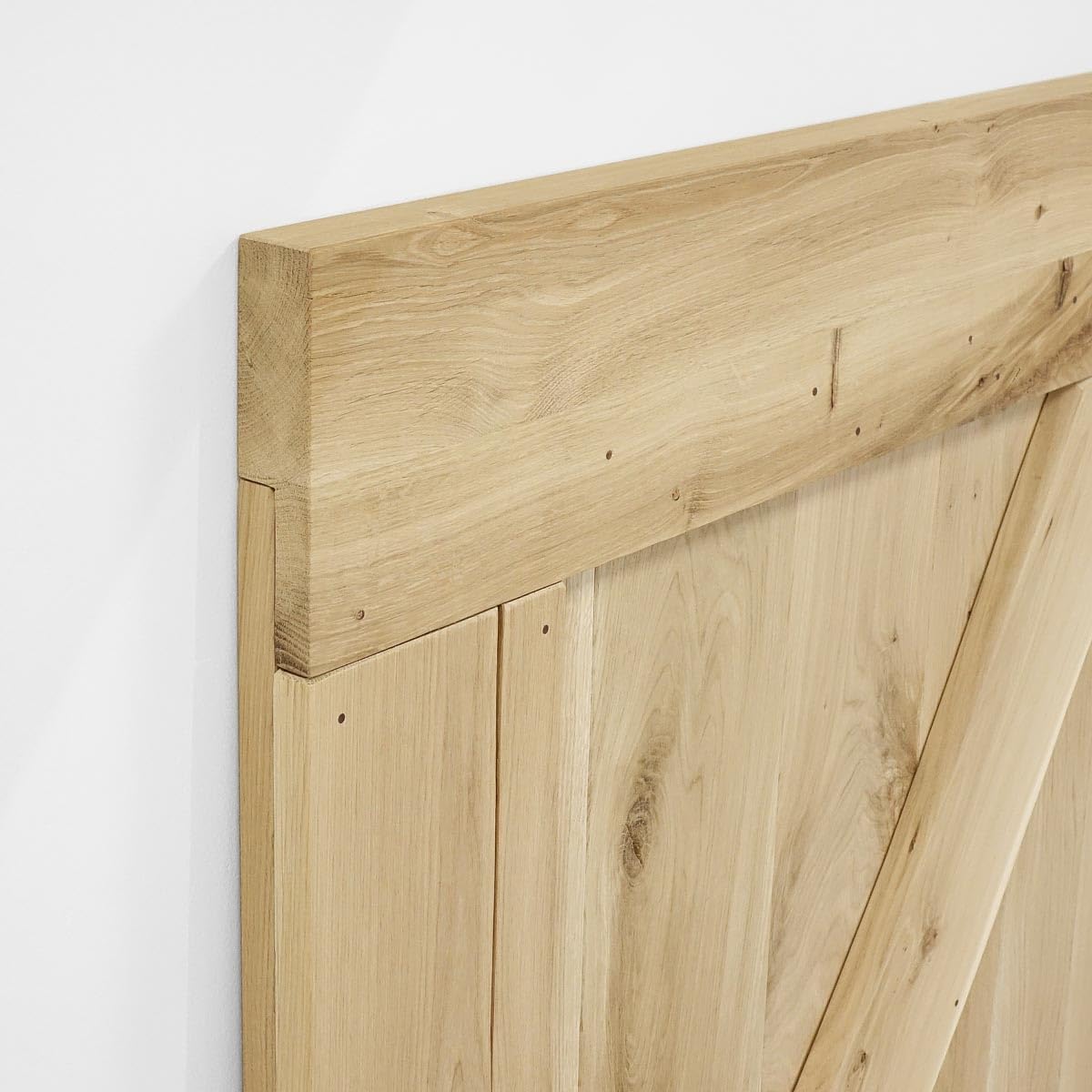 Porte coulissante Chêne massif FLINSTON (bois brut, 100x210)