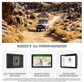 Garmin Tread 2 Overland Edition – 8" All-Terrain GPS Navigator for Off-the-Grid Travels with Turn-by-Turn Trail Navigation, Topo & Satellite Maps, Weather, Group Ride + Wearable4U Power Pack Bundle