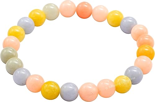 Miniatura 220 de Amazing Gemstone Pulsera de cristal para mujeres y hombres, pulsera de cristal curativo de protección, pulsera elástica con cuentas de piedras