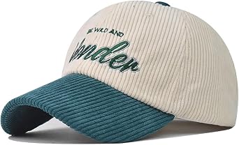 Womens Ladys Corduroy Baseball Cap Vintage Comfortable Dad Hat Golf Fishing Sun Hat