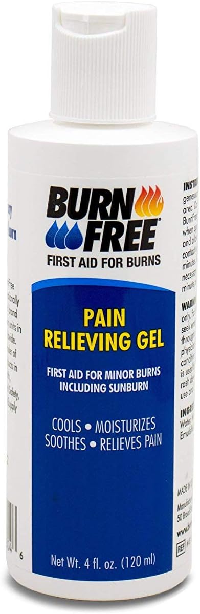 Burn Free Pain Relieving Gel, Maximum Strength- Fast relief for minor burns including sunburn