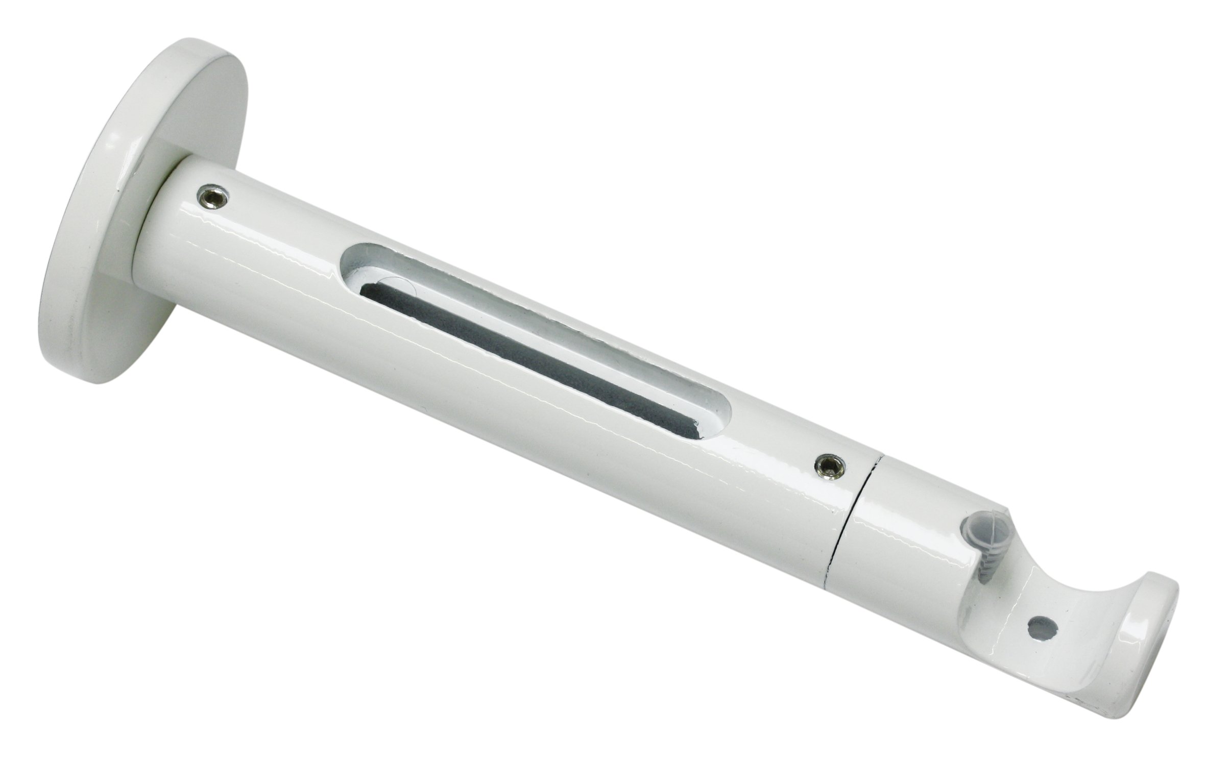 Supporto A Parete Per Tende Gardinia - Metallo Bianco, Per Aste Da 20mm, 12.1x10x0.1cm - Foto 5