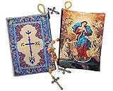 Our Lady Undoer of Knots Icon Cloth Tapestry Rosary Zipper Close Pouch 5 3/8 Inch