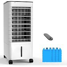 Windowless Portable Air Conditioner, 3-in-1 Portable AC with Remote Control, 12 Hour Timer & 1.16 Gallon Tank, 45 Degree Vibration, 3 Modes 3 Speeds, Fast Cooling, Quiet Ventless Swamp Cooler, Room
