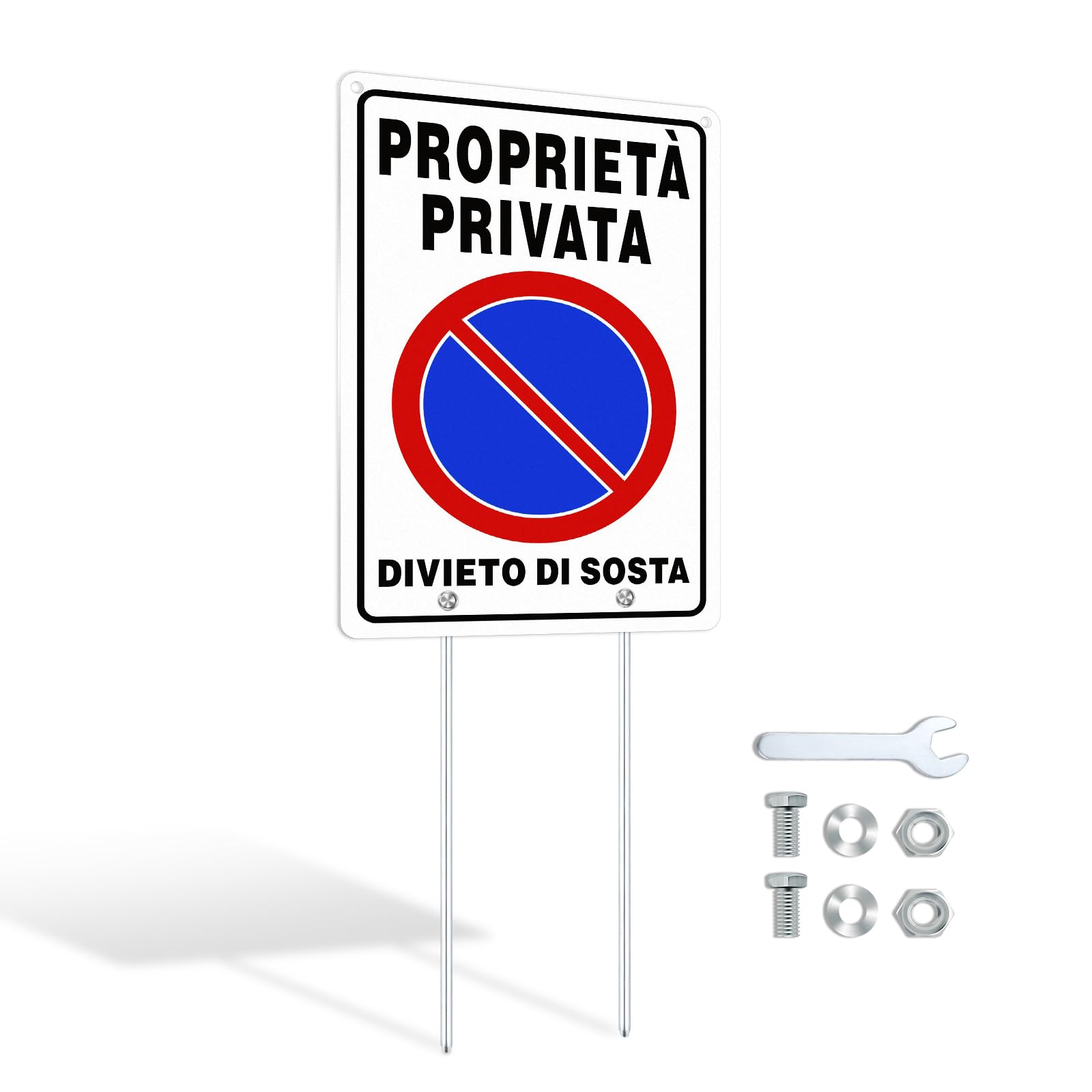 Cartello PROPRIETÀ PRIVATA Plastificato con 2 Strisce Adesive Per