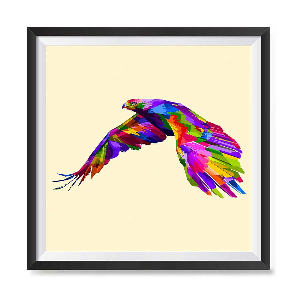 Amazon｜ezposterprints Popartデザインカラフルな動物ポスター