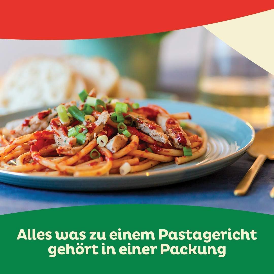 MIRACOLI™ 3 Portionen Spaghetti Klassiker 20x376,2g | 20 Packungen, Spaghetti mit Tomatensauce, Original Würzmischung, 3 Portionen pro Packung