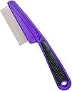 Yumflan Flea Comb with Rubber Handle, Flea and Tick Combs for Dogs & Cats, Fine Tooth Dog Comb for Grooming (Purple)