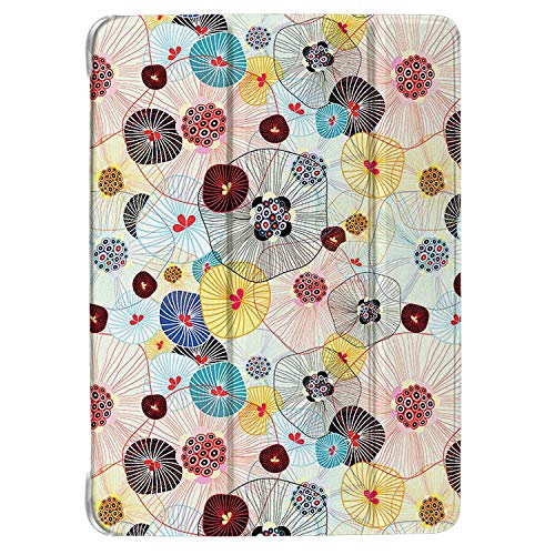 Image of DuraSafe Cases for iPad 9.7 Inch 5th 6th Air 1st Air 2nd Gen [iPad 5 6 Air 1 Air 2 ] A1893 A1954 A1822 A1566 MD785HN /A MD788HN /A MD786HN /A MD789HN /A Printed Sleek Design Flip Case - Yarn Flowers