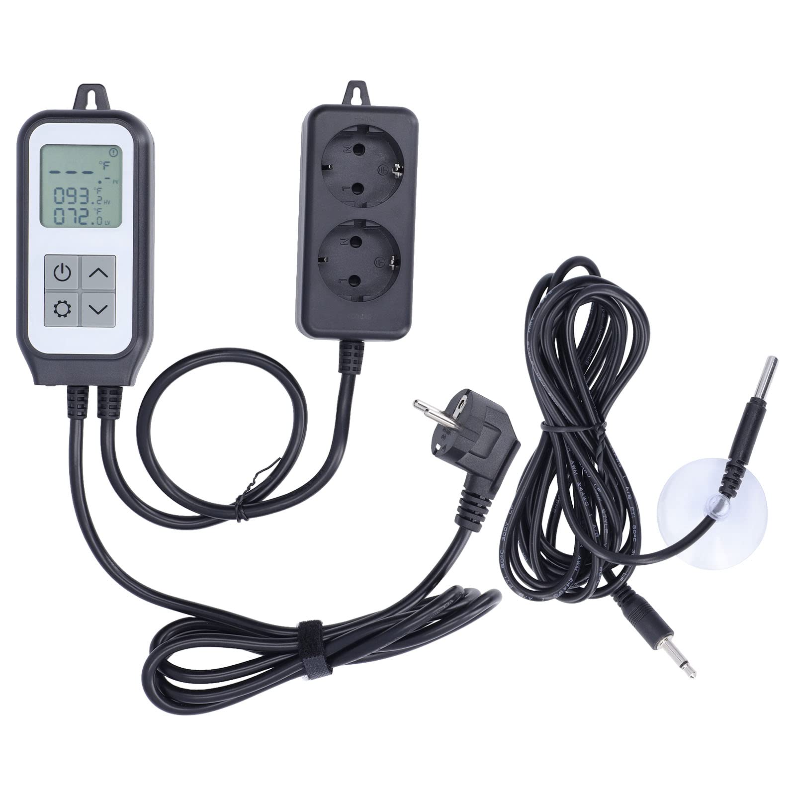 Hyuduo Controlador de Temperatura WiFi APP Control Remoto Termostato Digital 16A AC Termostato de Invernadero para Elaboración de Cerveza Casera Fermentación Eclosión y Germinación