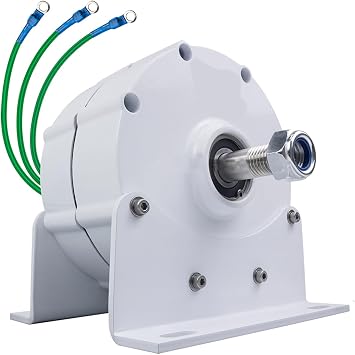 2026 Model 5000W Gearless Permanent Magnet Generator,12V 24V 48V 220V Low RPM Free Energy Alternator Motor Suitable for Hydraulic/Wind Turbines With Base,12v