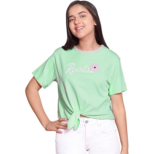 Lil Tomatoes Printed Cotton Top, Peach, 13-14 Years