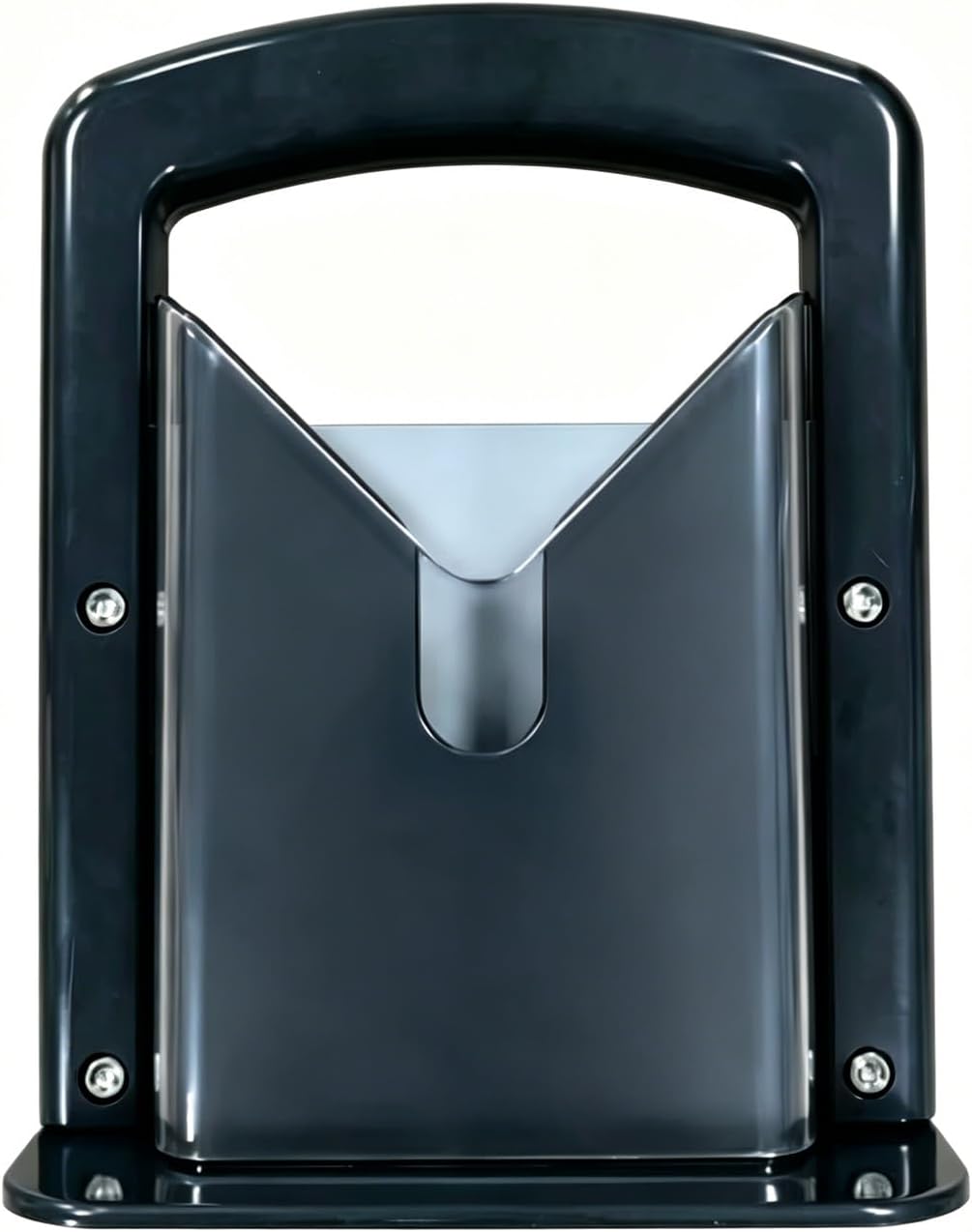 Bagel Slicer, Stainless Steel Blade Guillotine Cutter With Safety Shield, Non-Slip Base Slicer For Bagels, Bread And Muffins (White)