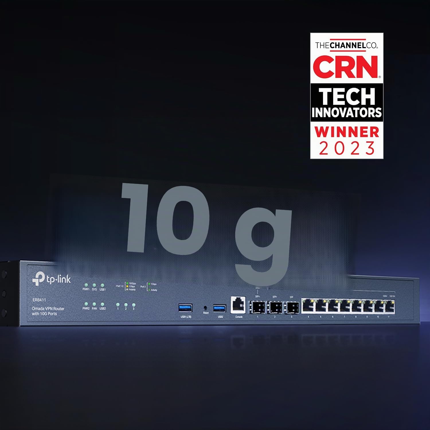 TP-Link ER8411 | Router VPN 10G cablato aziendale | Fino a 10 porte WAN | Elevata capacità di rete | SPI Firewall | Supporto Omada SDN | Bilanciamento del carico | Protezione contro i fulmini | 5 anni