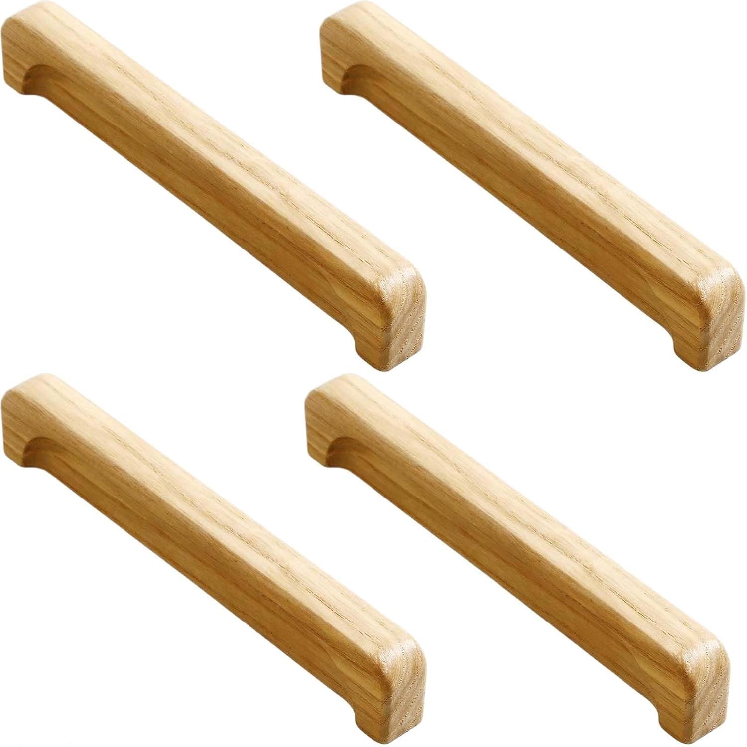 Erere One Color Wooden Cabinet Drawer Pulls,Dresser Handles For Kitchen Cupboard Wardrobe(Hole Center 192Mm)