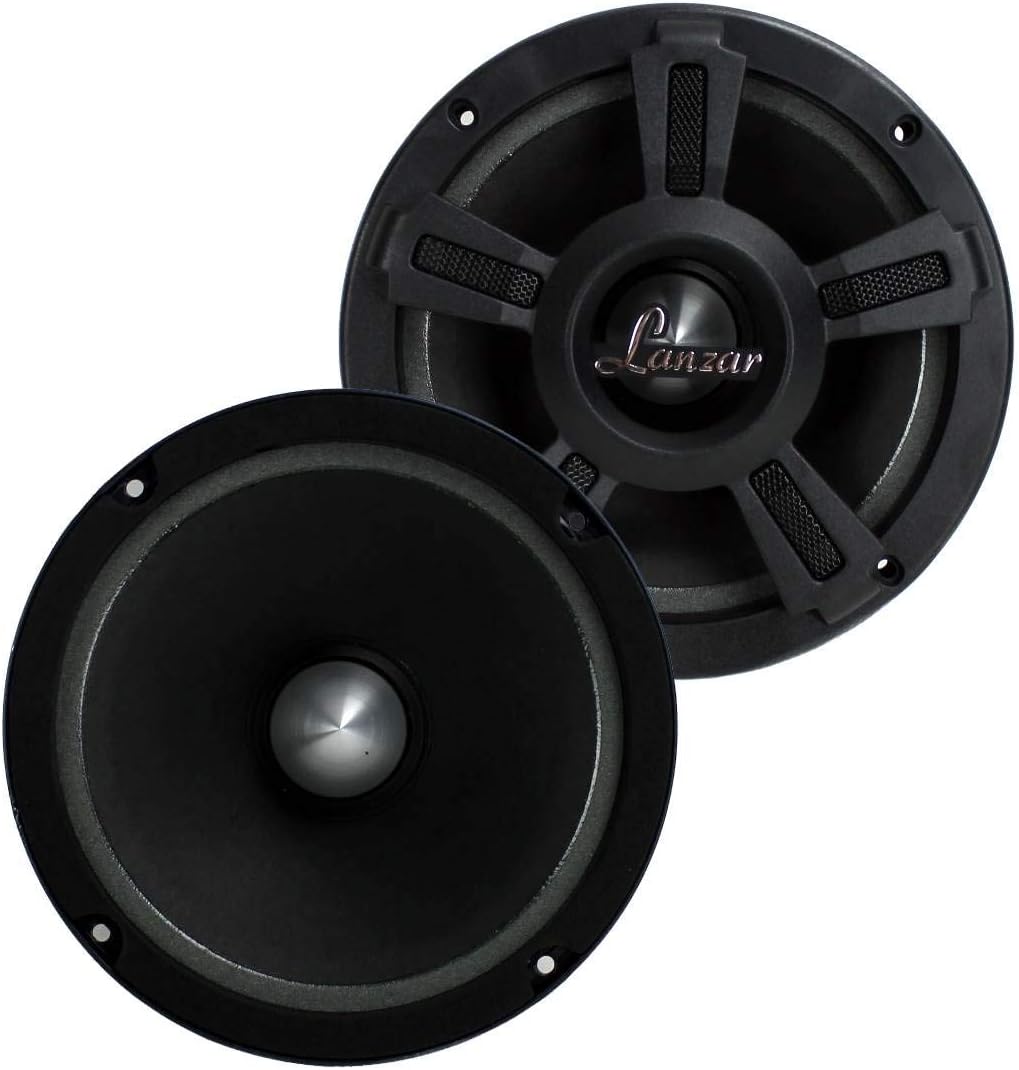 Lanzar OPTI6MI 6.5" 1000W Car Mid bass Mid Range Audio Speakers Pair