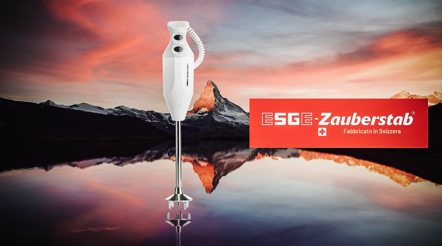 ESGE-Zauberstab P 350 Profi, frullatore a immersione bianco con accessori, fino a 22.000 giri/min, 90880, bianco/grigio
