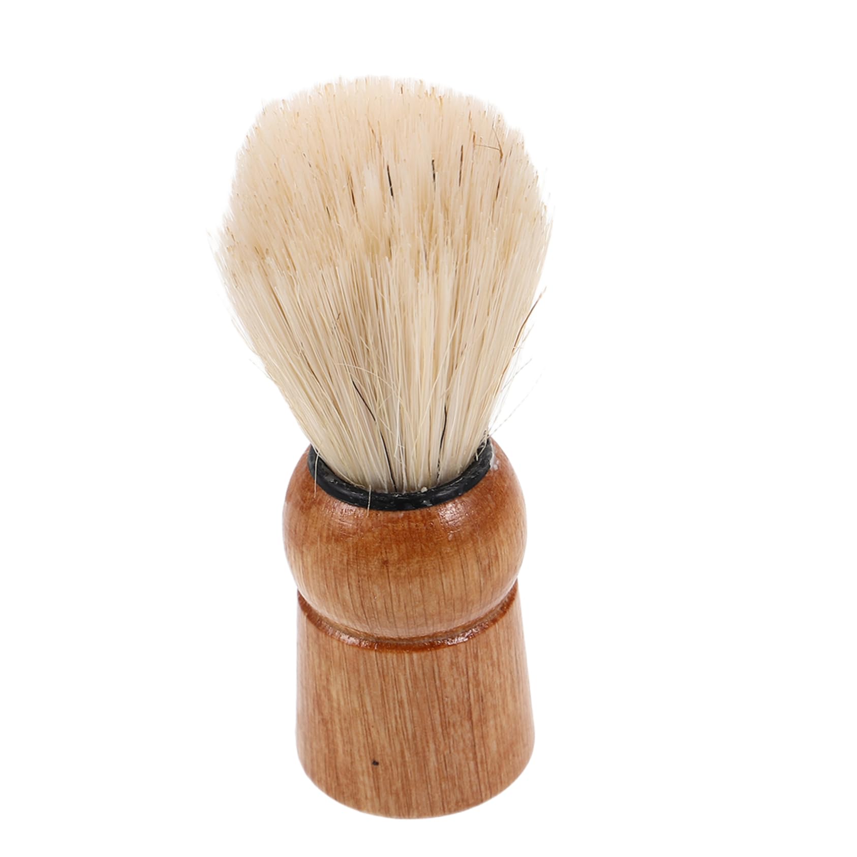 minkissy Retro Beard Shaving Brush Wooden Handle Natural Bristle Hair Brush Men's Grooming Kit