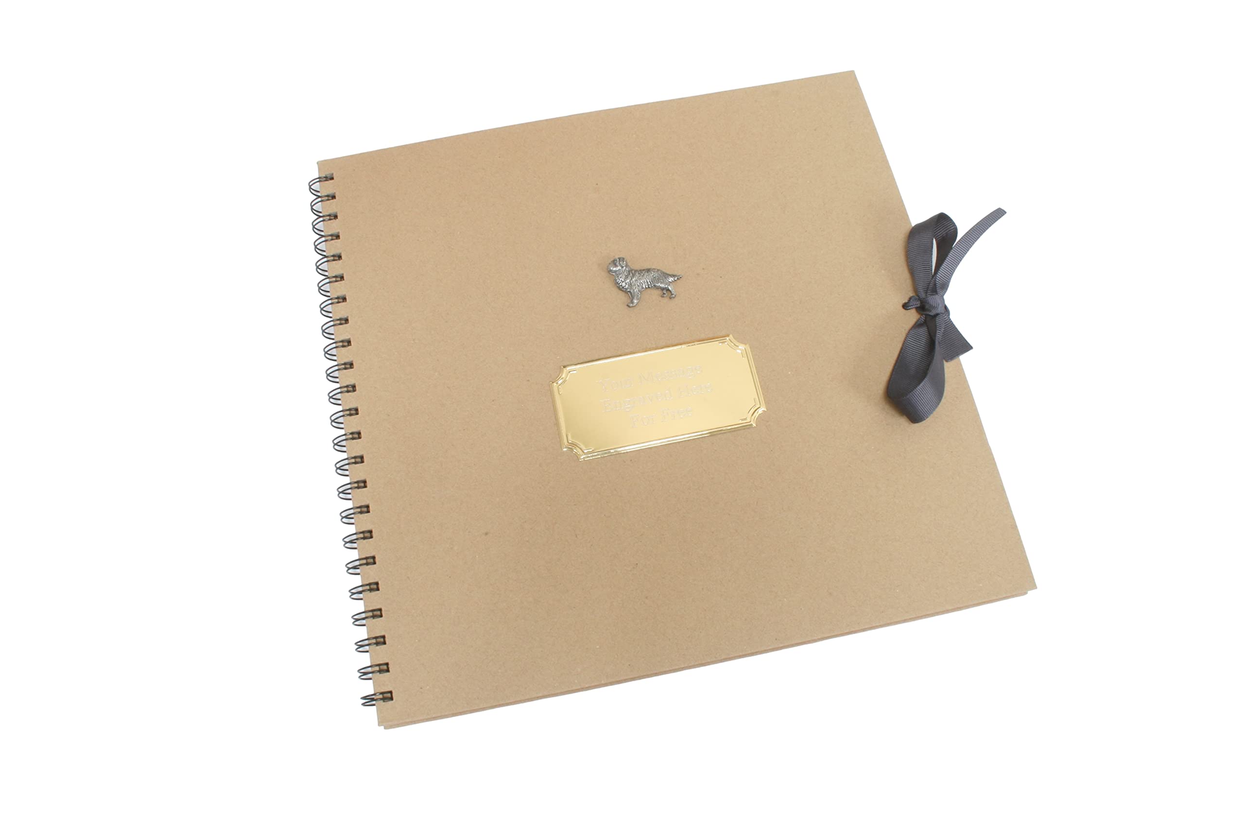 Golden Retriever Large 12" x 12" Scrapbook Spiral Bound & Free Engraving 154