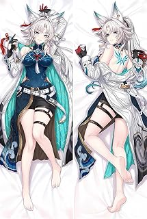 Feixiao Cosplay Dakimakura Hugging Body Pillow Case, Costume Anime Otaku, 2-Side HD Pillowcase Cover (Model A)