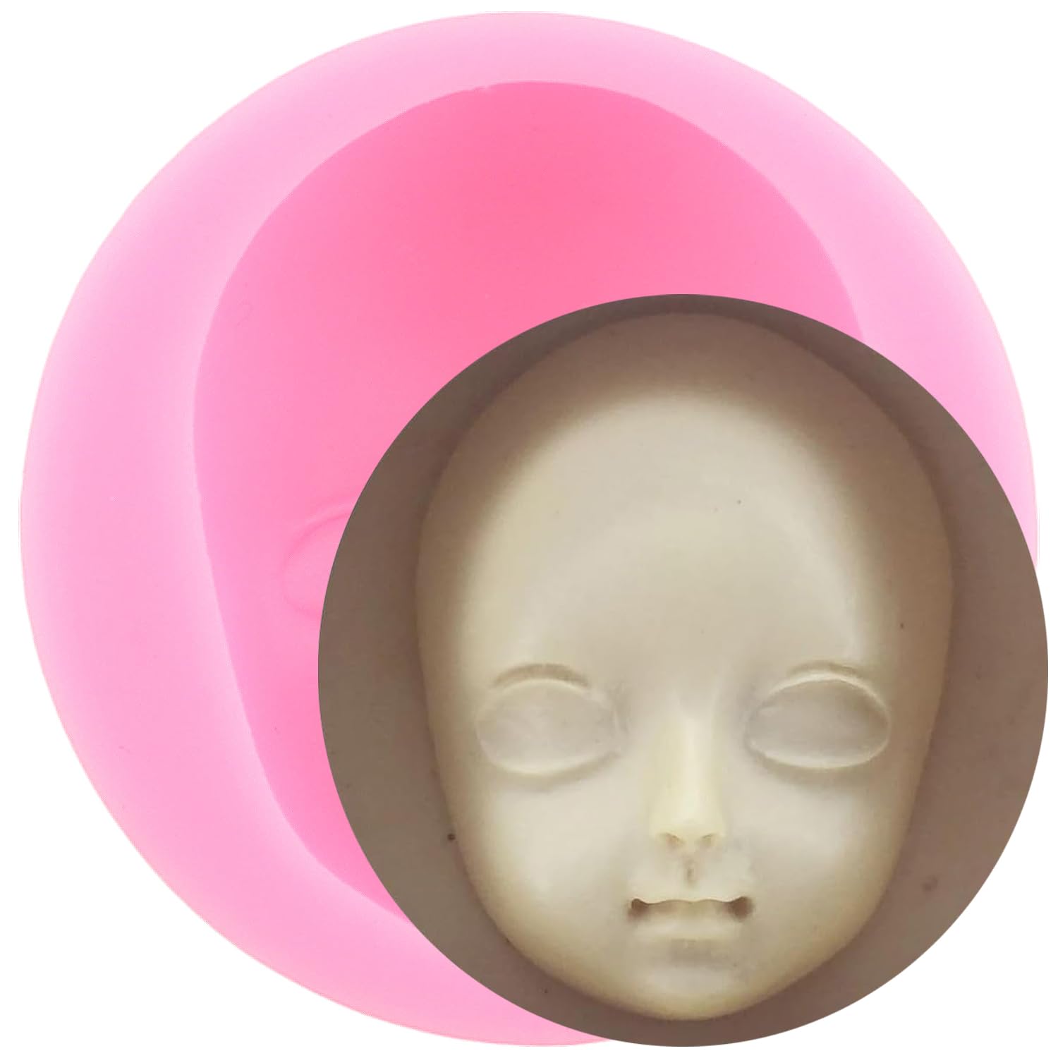 XMOLDNMS Face Silicone Molds Human Face Fondant Mold For Cake Decoration Cupcake Topper Chocolate Candy Paste Gum Polymer Clay
