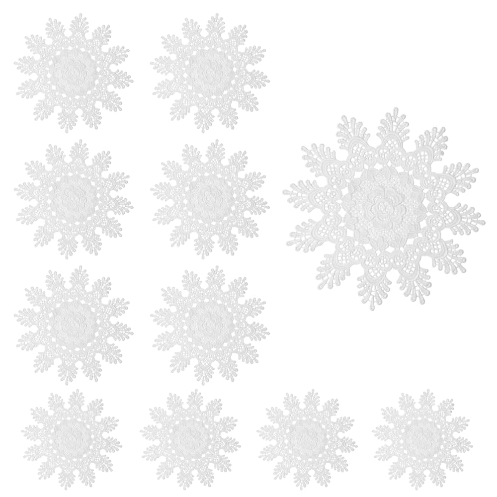 Crochet Lace Doilies, 11PCS Handmade Table Mats for Dining Tea Party