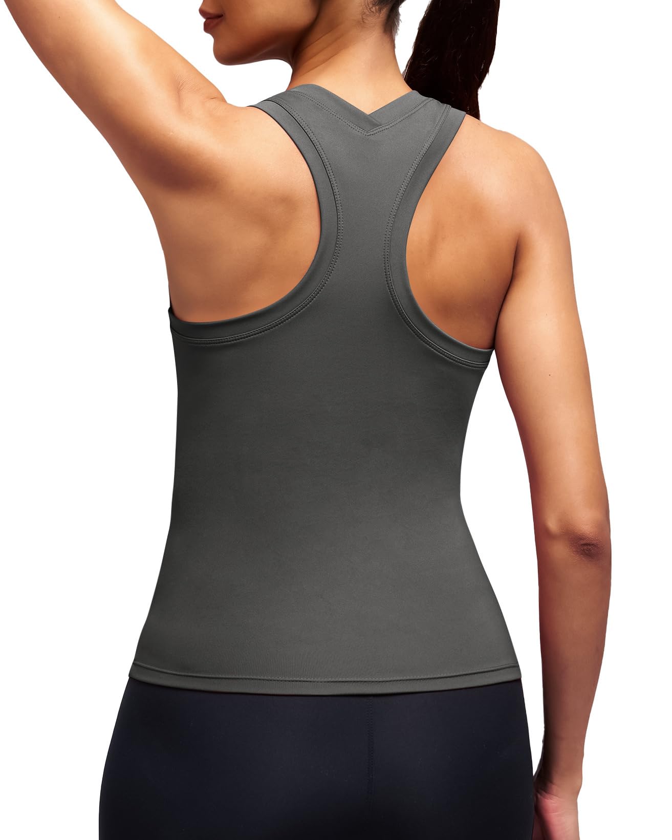 Alaroo Workout Tank Tops for Women Racerback Athletic Gym Clothes Womens Yoga Tight Fit Sleeveless Shirts Activewear — view 10
