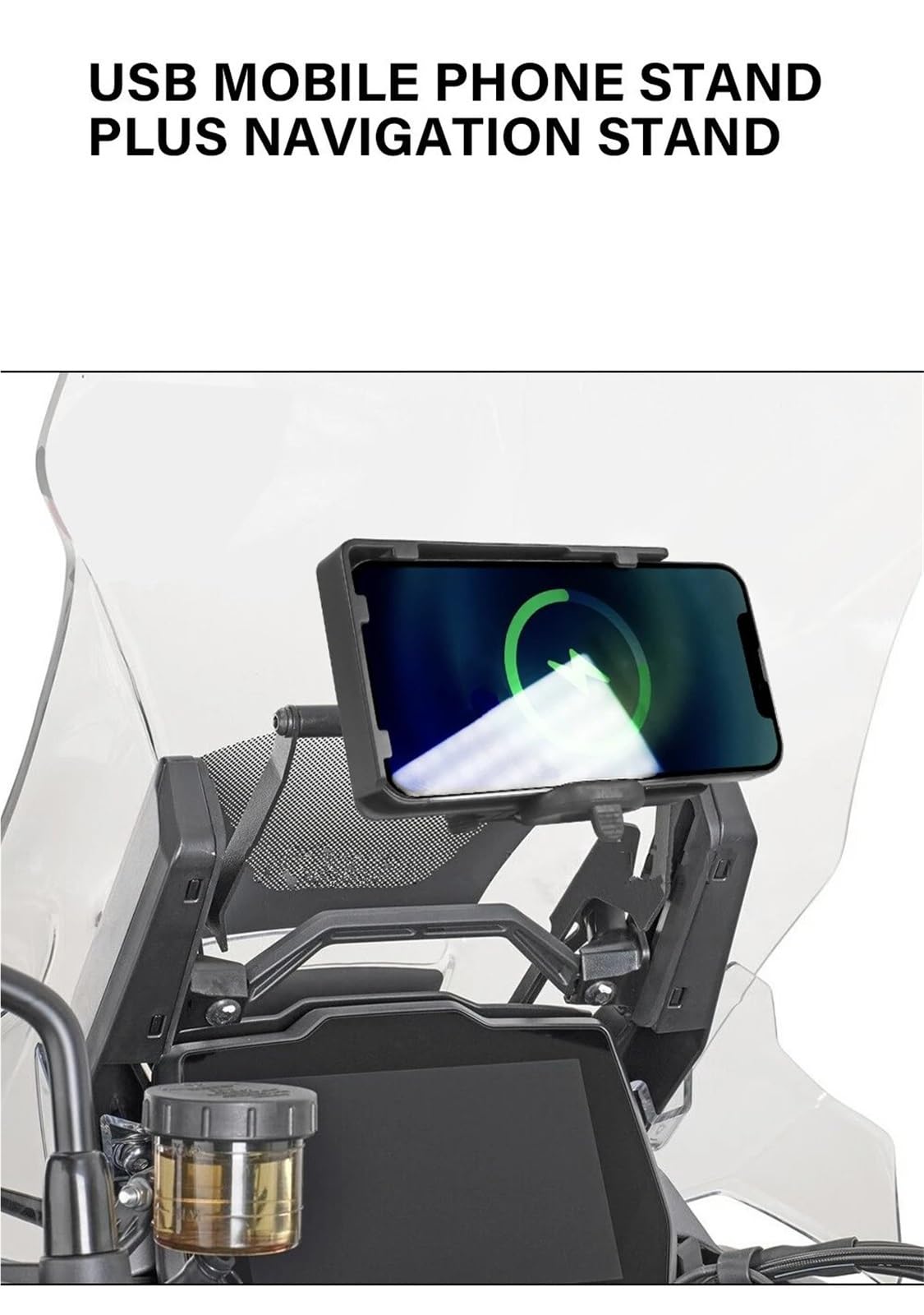 Soporte Placa Navegación GPS Soporte Teléfono Motocicleta GPS Parabrisas Navegación para Tiger 1200GT para Explorer 2022 para Tiger 1200 Rally