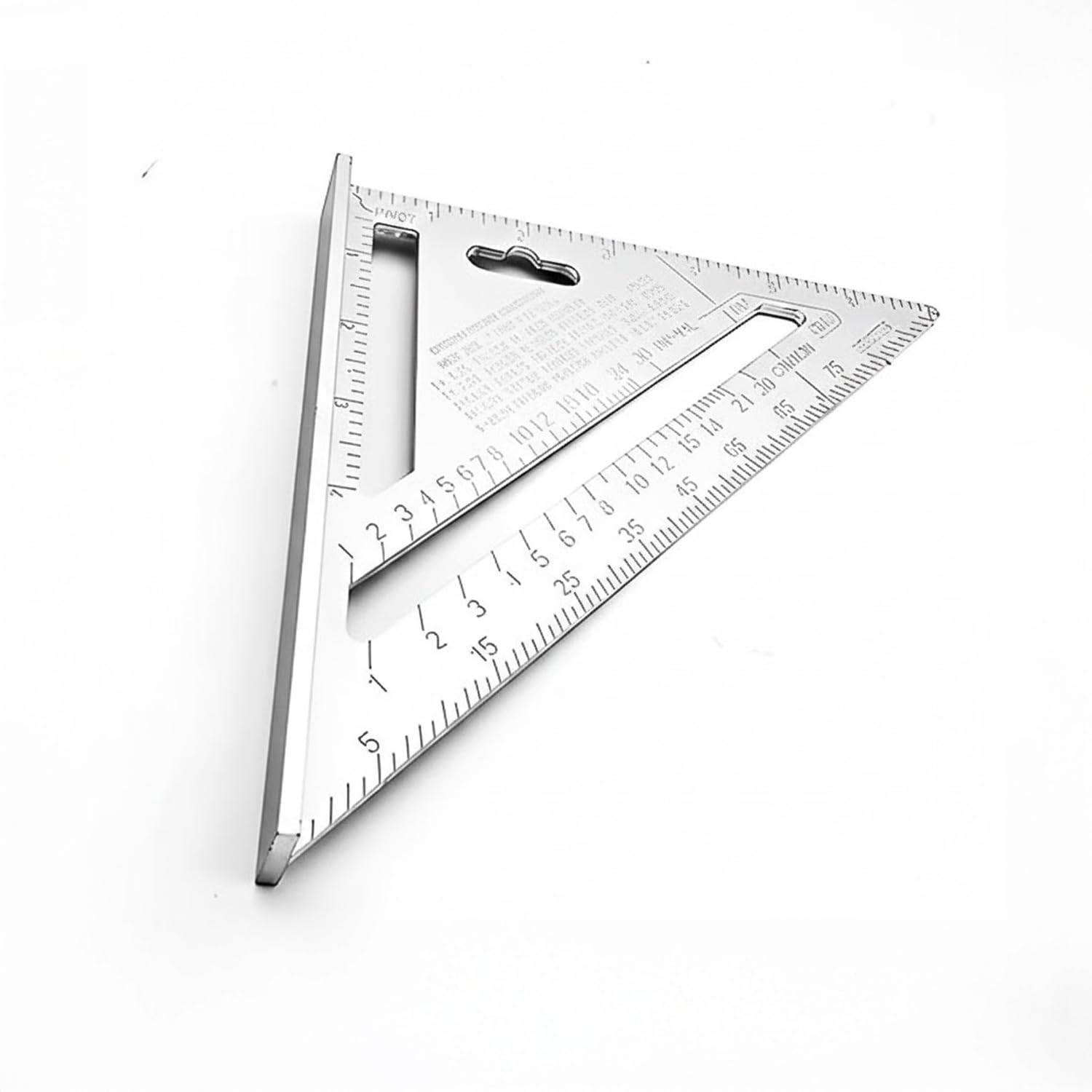Oblivion Double Side Scale Aluminium Alloy Metric Inch Triangle Ruler Measurement Hand Tools, Speed Square, Square Layout Tool (7 inch speed square)