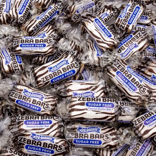 SUGAR FREE PEANUT BUTTER BARS 2 lb – Bulk Candy, Individually Wrapped (138 Pieces), Gluten Free, Vegan Friendly