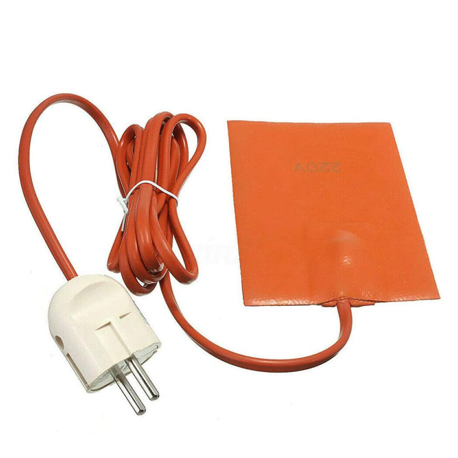 250W Car Engine Heater Pan Tank Heater Pad Universal Heater Pad Engine Pan Sump Tank Heater Pad with EU Plug(Orange)-POOWE