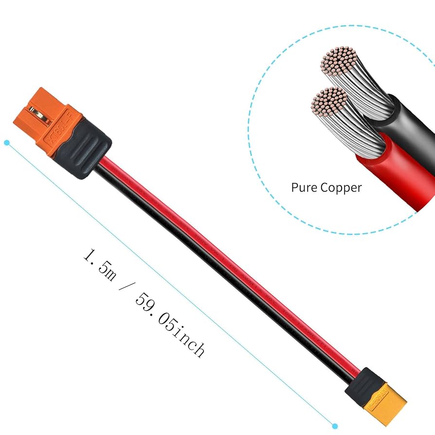 XT60/XT-60 オス‐メスプラグ 延長ケーブル 5点セット 楽天市場】xt-60 xt-60h 延長ケーブル 300cm 12AWG アダプター