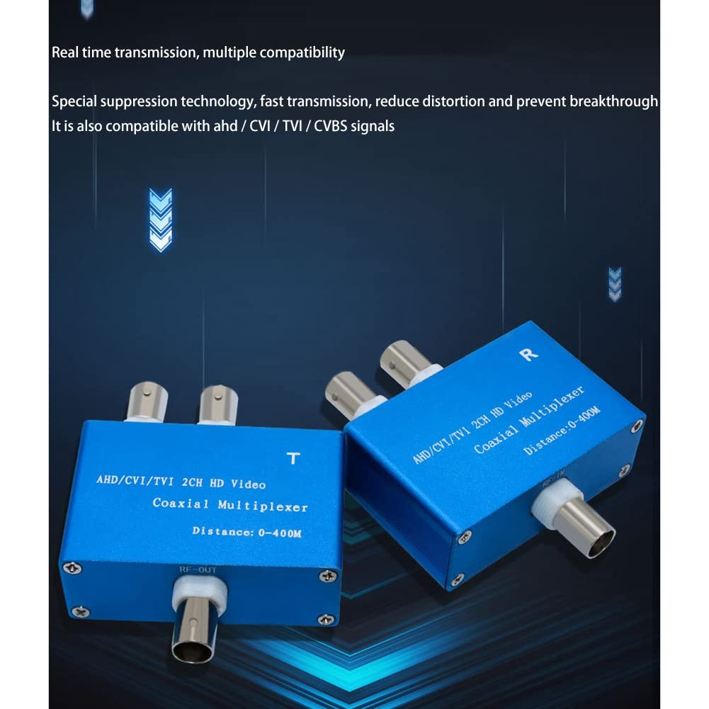 1080P AHD/CVI/TVI / 2CH HD Multiplexor de vídeo coaxial (Vídeo de 2 canales en una transmisión por cable coaxial)