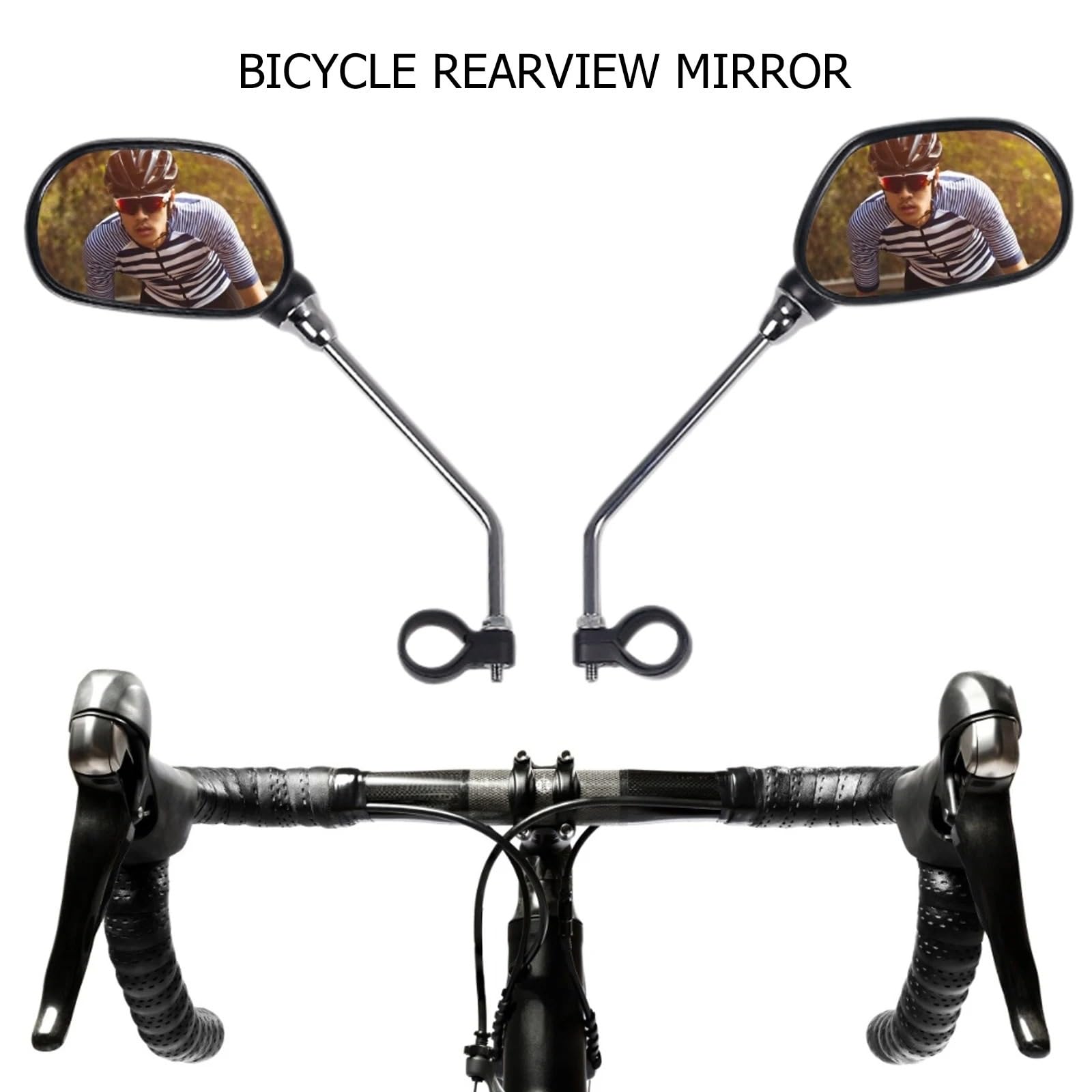 Espejo Retrovisor Reflector De Manillar Para Bicicleta, Accesorios Para Patinete Eléctrico, Ángulos Ajustables Amplio Alcance, Montaña Espejo Retrovisores