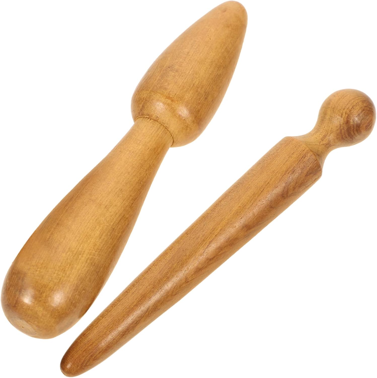 Beavorty 8pcs Handheld Massage Sticks Wooden Acupuncture Point Rods for Foot Hand and