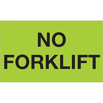 Tape Logic Aviditi Tape Logic 3" x 5","No Forklift" Fluorescent Green Sticker, for Shipping, Handling, Packing, and Moving 1 Roll of 500 Labels