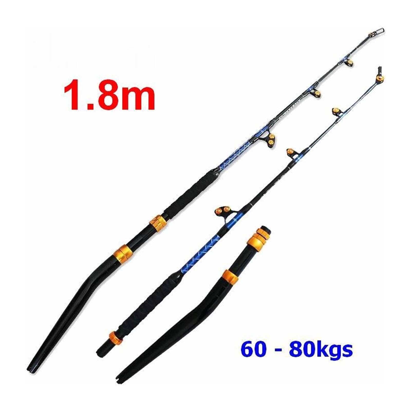 Generico Canna da Pesca for alla traina d'altura Diritta 1,5 m, 65, 8, 95, Diametro Punta di carico Sicuro. 7-10, mm